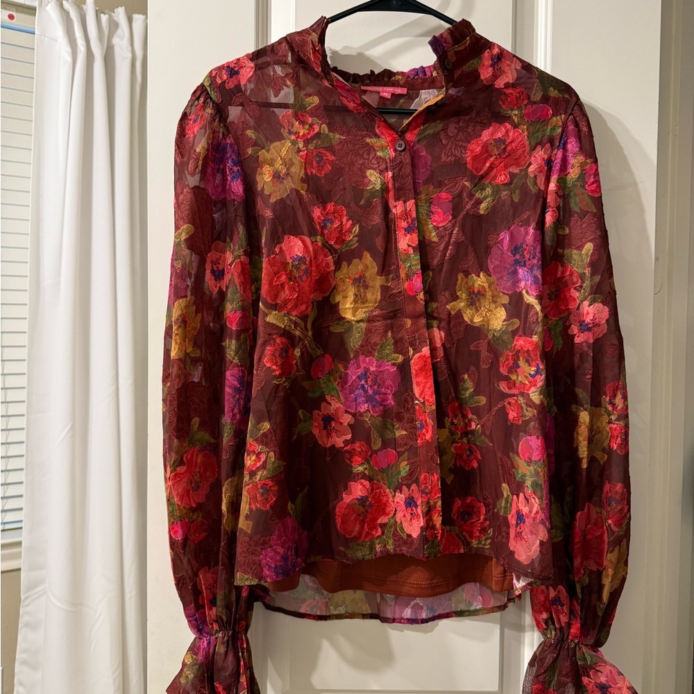 Flying Tomato Vibrant Floral Blouse